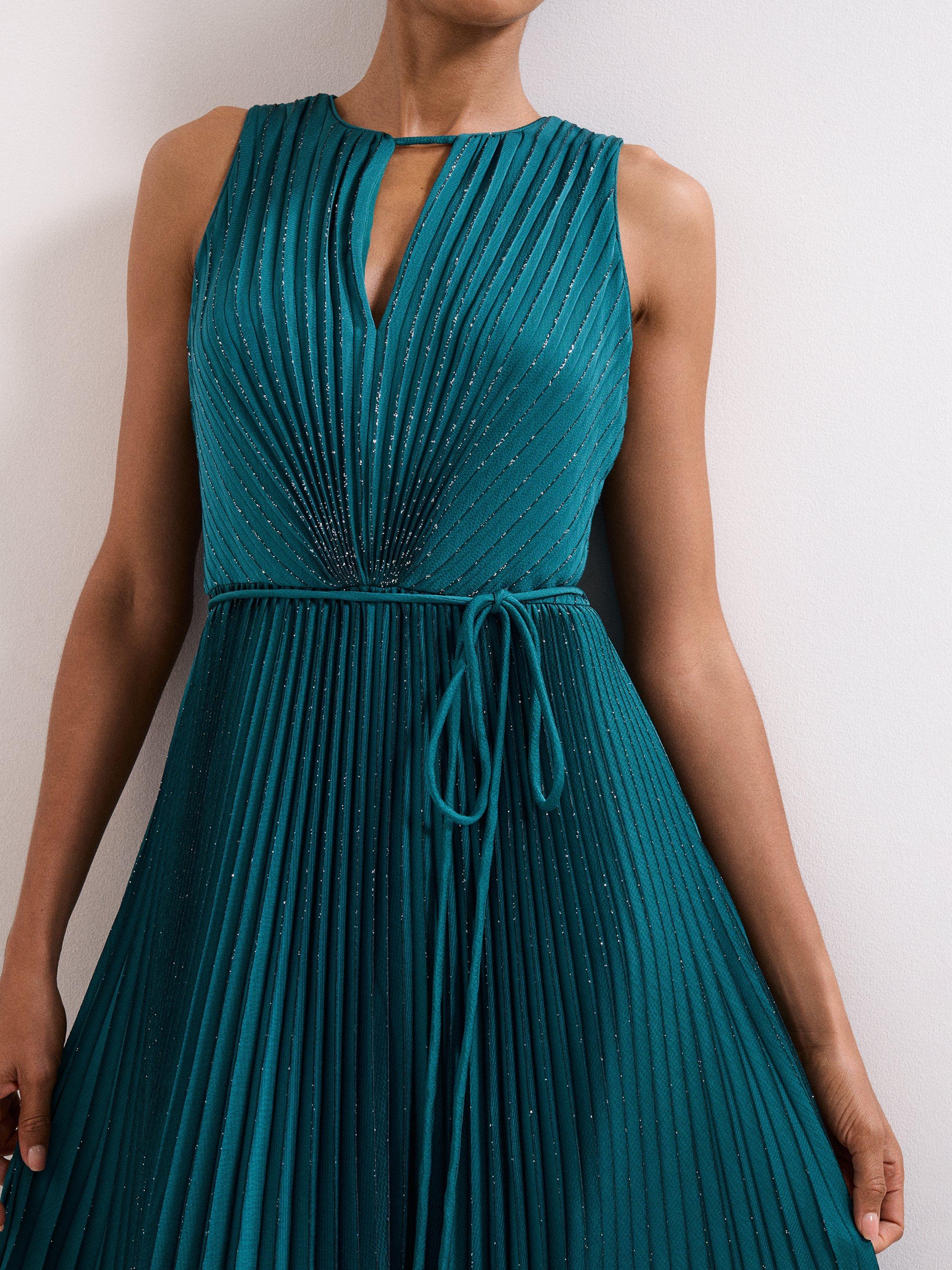 Product image 7 of 10, which shows Phase Eight Petite Simara Maxi Dress, Green, 6
