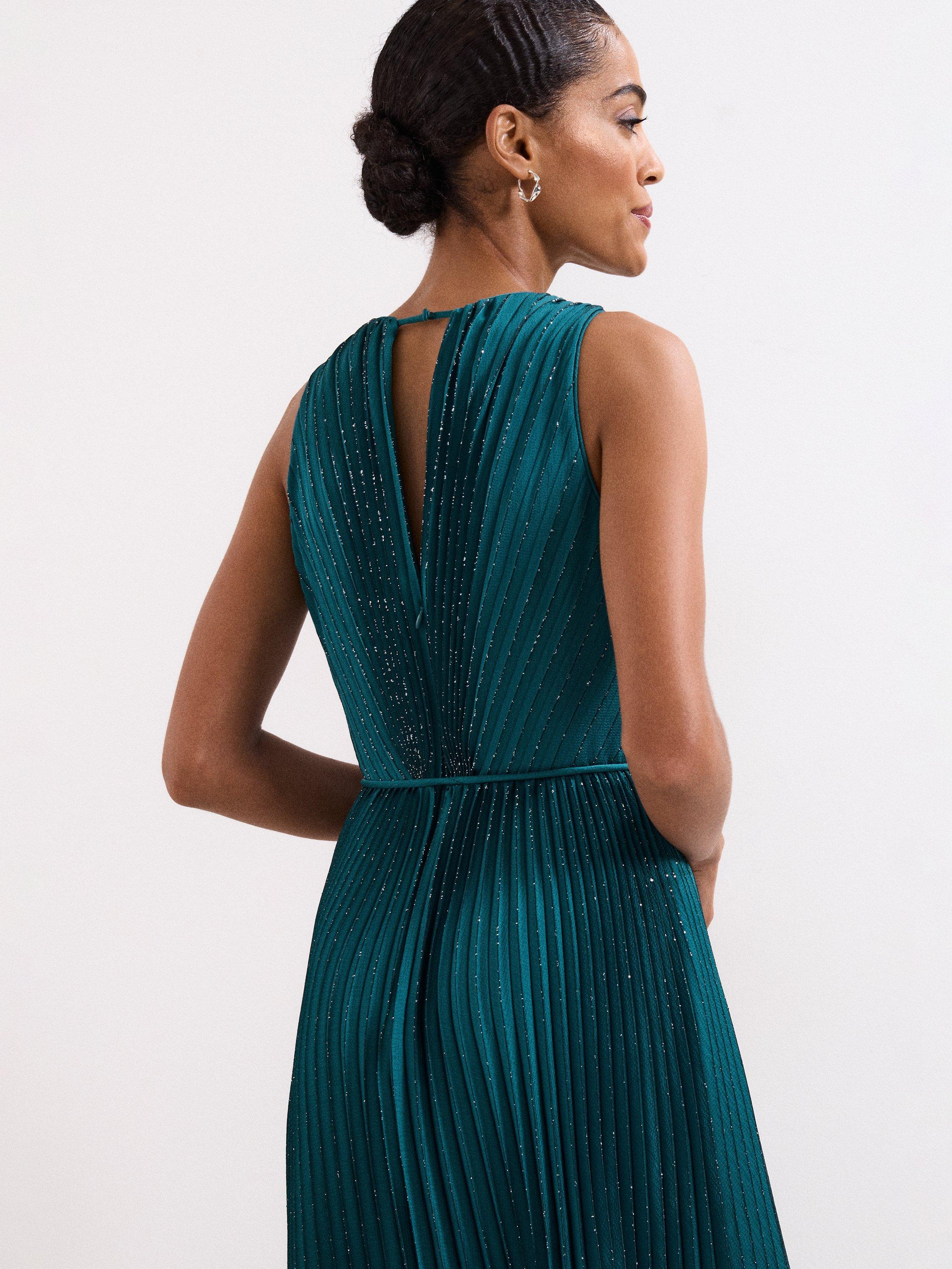 Product image 9 of 10, which shows Phase Eight Petite Simara Maxi Dress, Green, 6