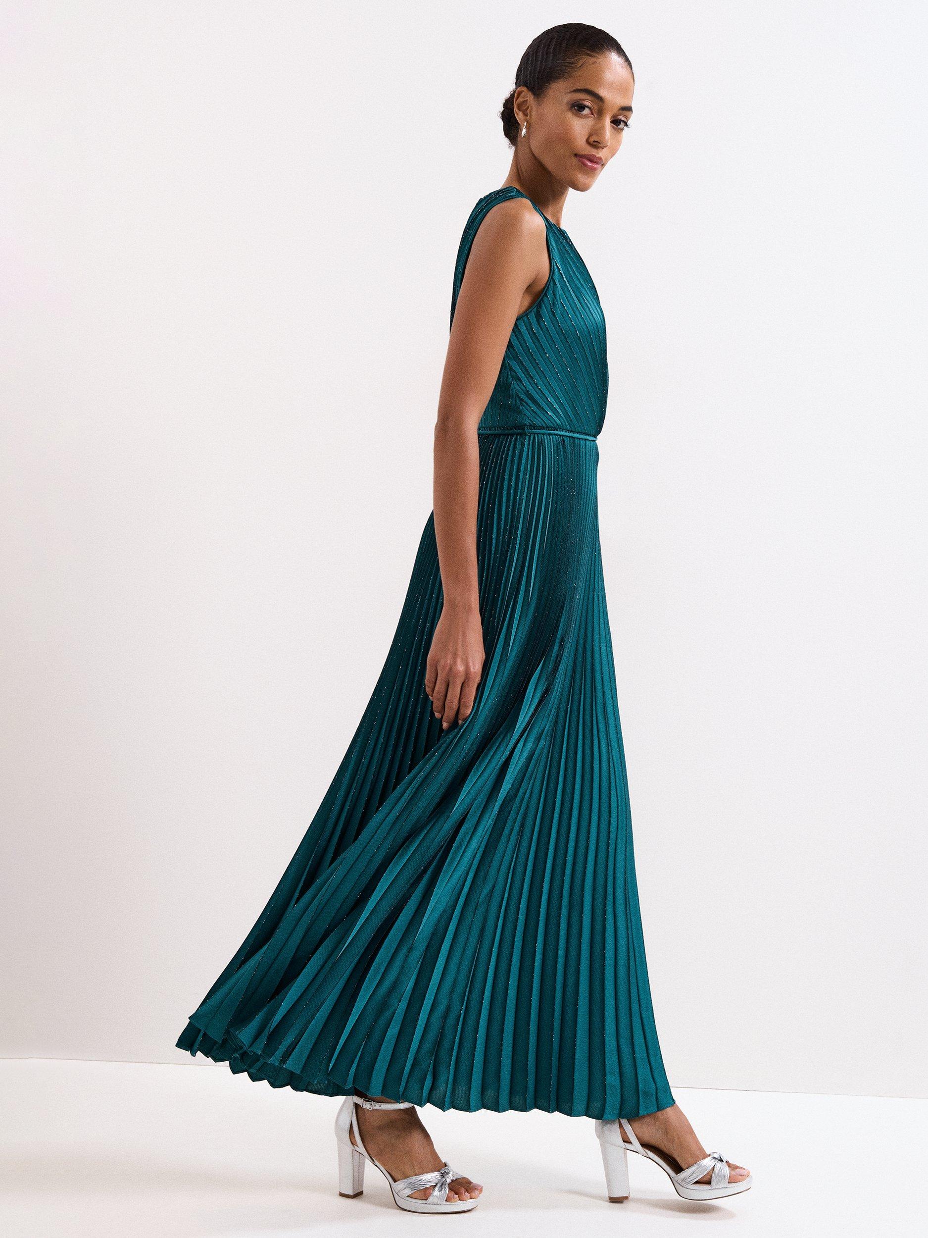 Product image 10 of 10, which shows Phase Eight Petite Simara Maxi Dress, Green, 6