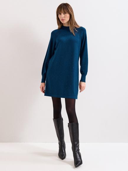 Phase Eight Tala Stud Jumper Mini Dress, Teal, Teal