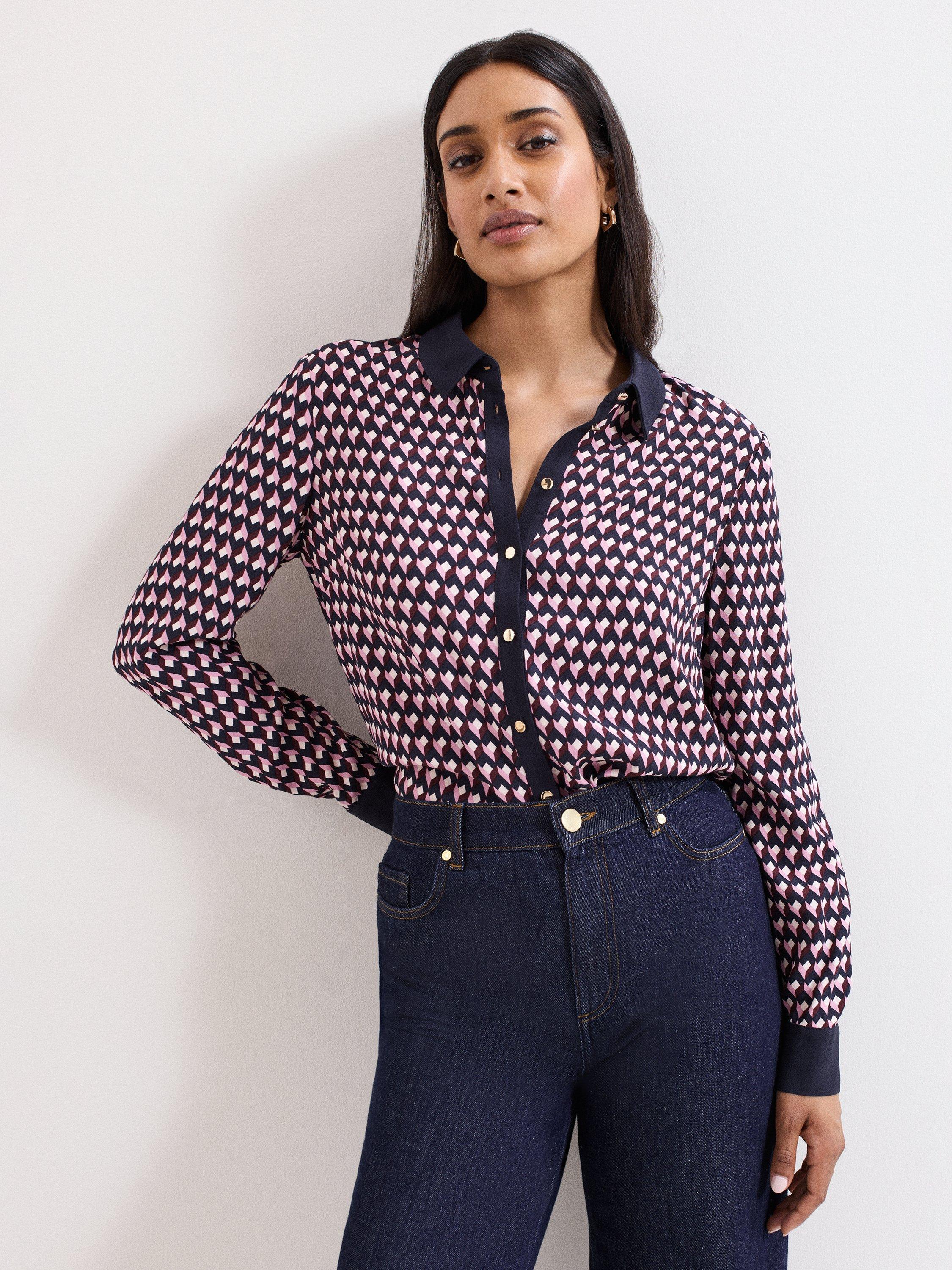 Phase Eight Briar Geometric Shirt, Multi