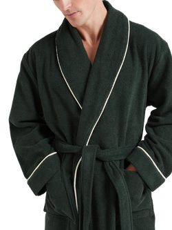 CHÉ Studios Cotton Dressing Gown, Pine Green - view 2, Pine Green