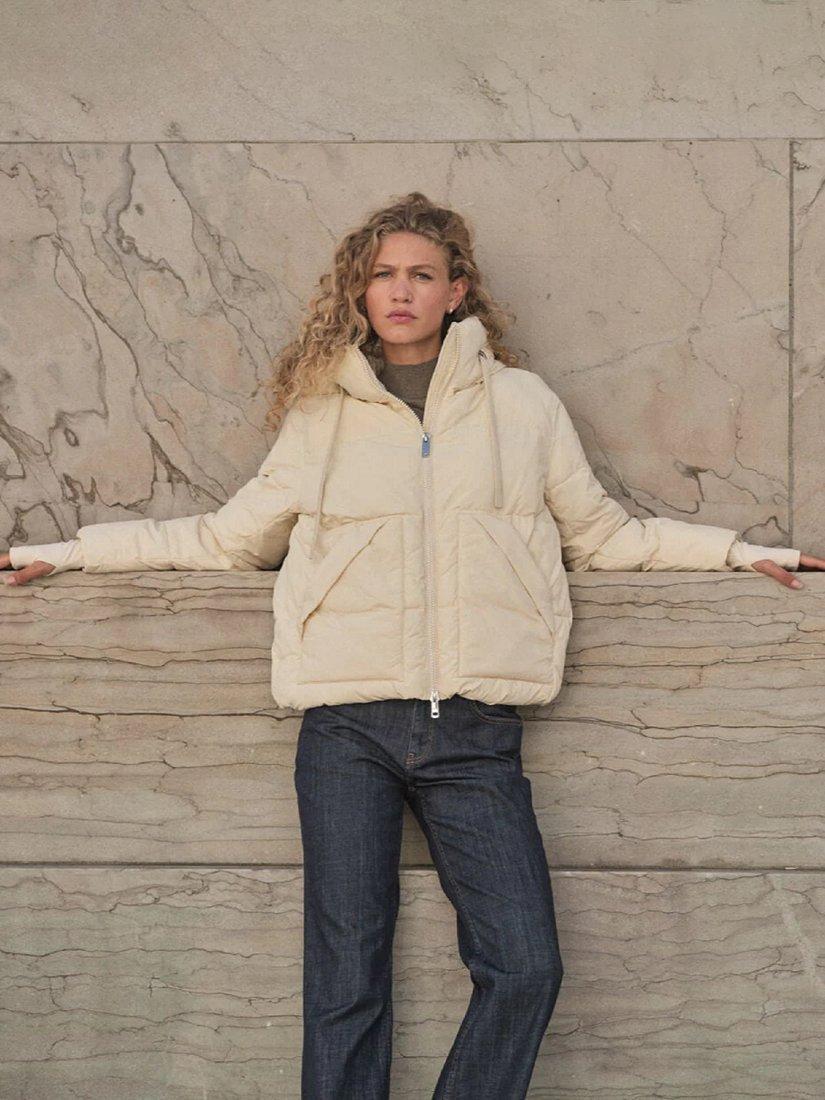 Product image 4 of 4, which shows MOS MOSH Ollie Terma Puffer Jacket, Seedpearl, XS