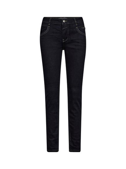 MOS MOSH Carla Naomi Mid Rise Jeans, Dark Blue, Dark Blue