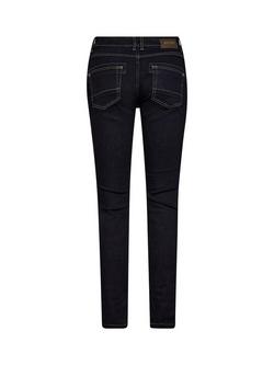 MOS MOSH Carla Naomi Mid Rise Jeans, Dark Blue - view 2, Dark Blue