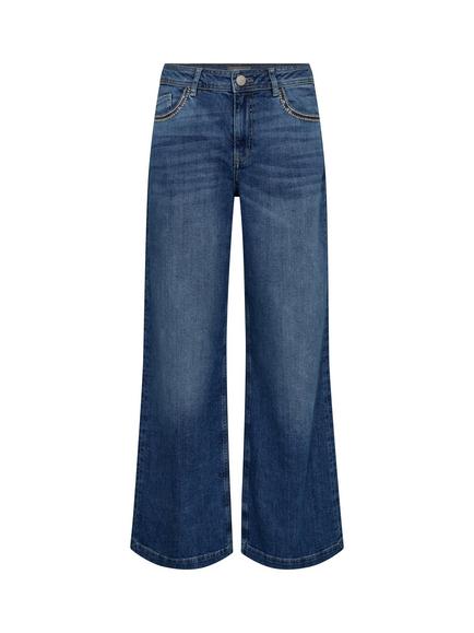 MOS MOSH MMDara Deco Flared Denim Jeans, Mid Blue