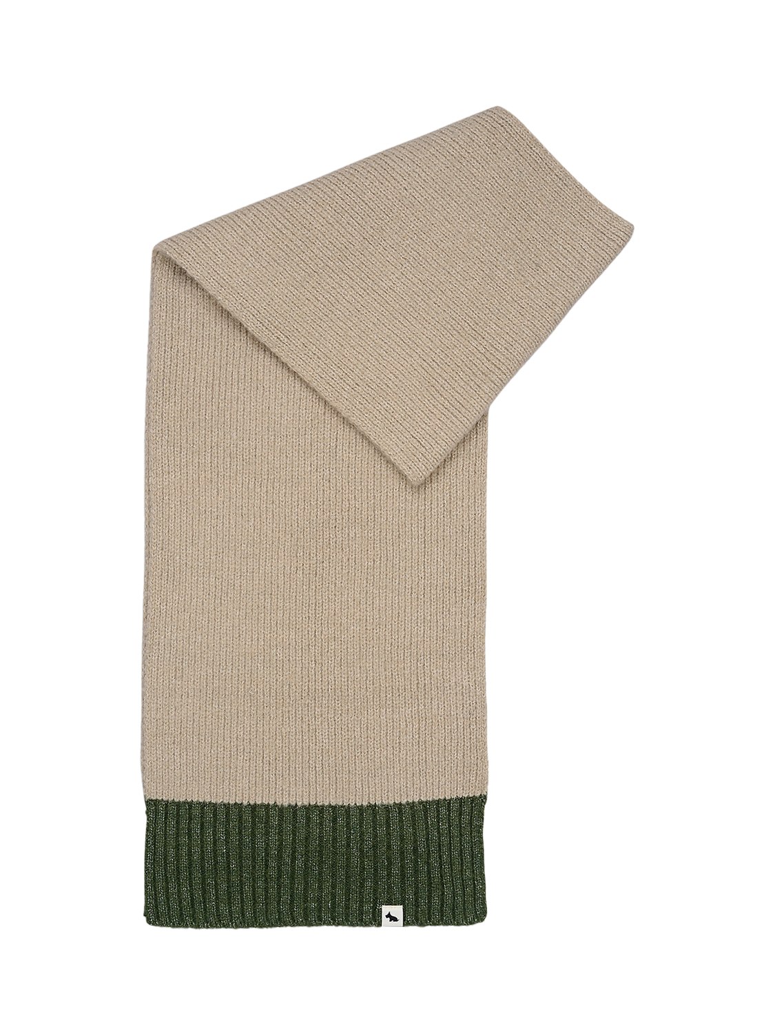 Product image 1 of 3, which shows Radley Knitters Lane Contrast Hem Knit Scarf, Oatmeal Marl, One Size