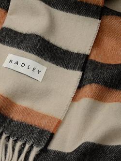 Radley Striped Wool Rectangle Scarf - view 2, Snow