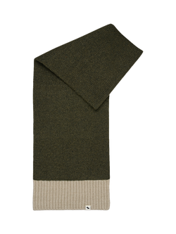 Radley Knitters Lane Contrast Hem Knit Scarf, Pine Needle