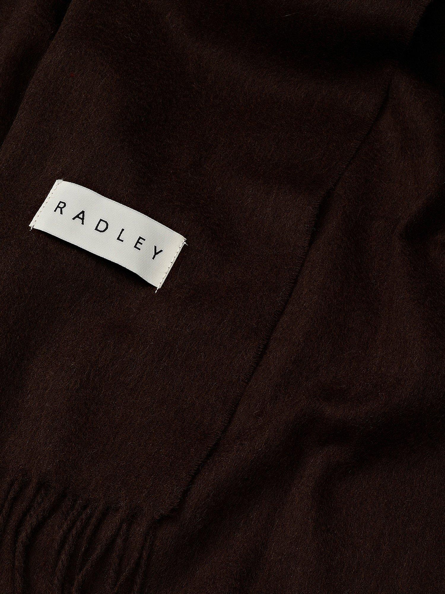 Product image 2 of 2, which shows Radley Wool Rectangle Scarf, Dark Oak, One Size