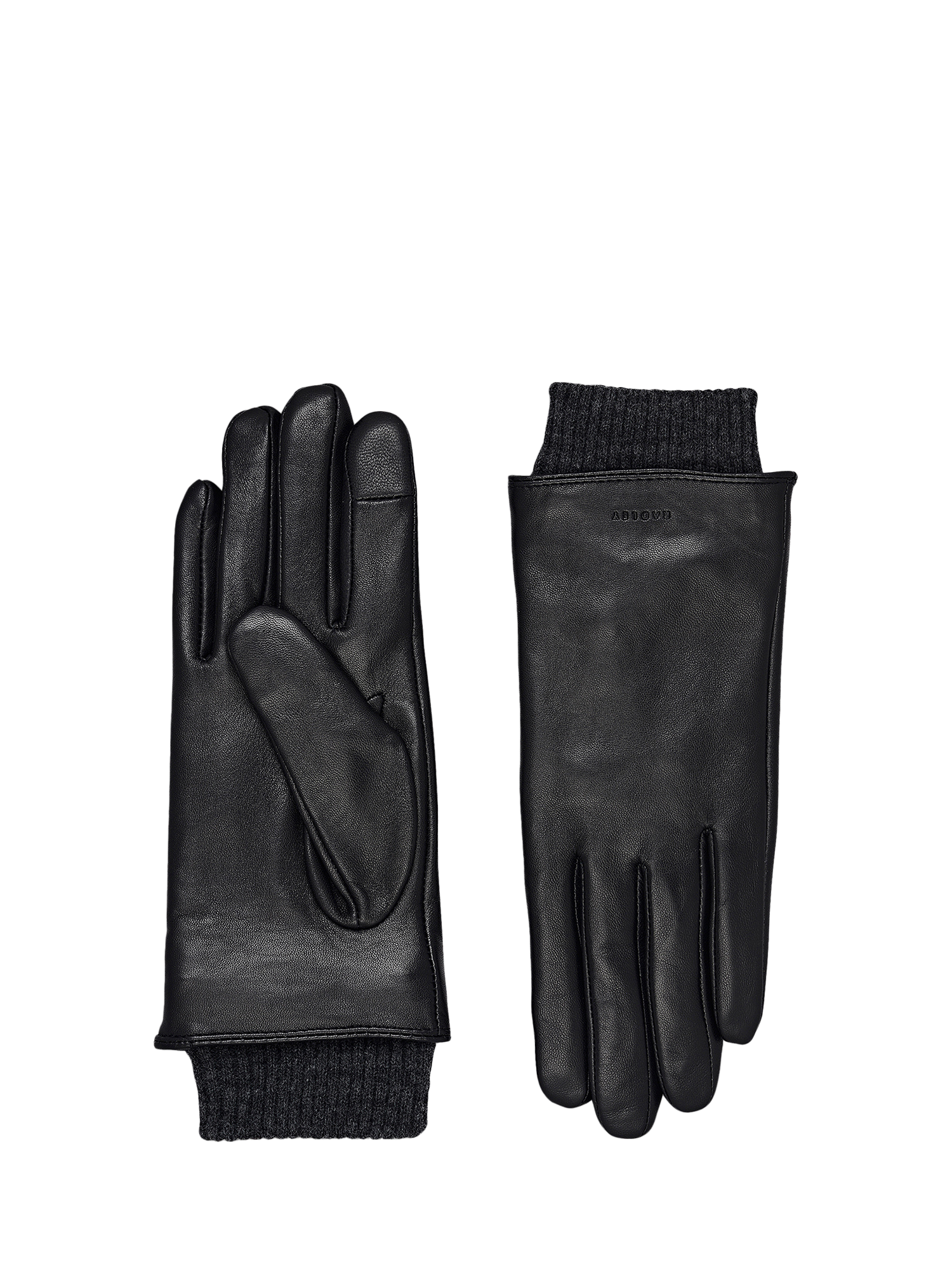 Product image 1 of 3, which shows Radley Finlay Street Leather Gloves, Black, L
