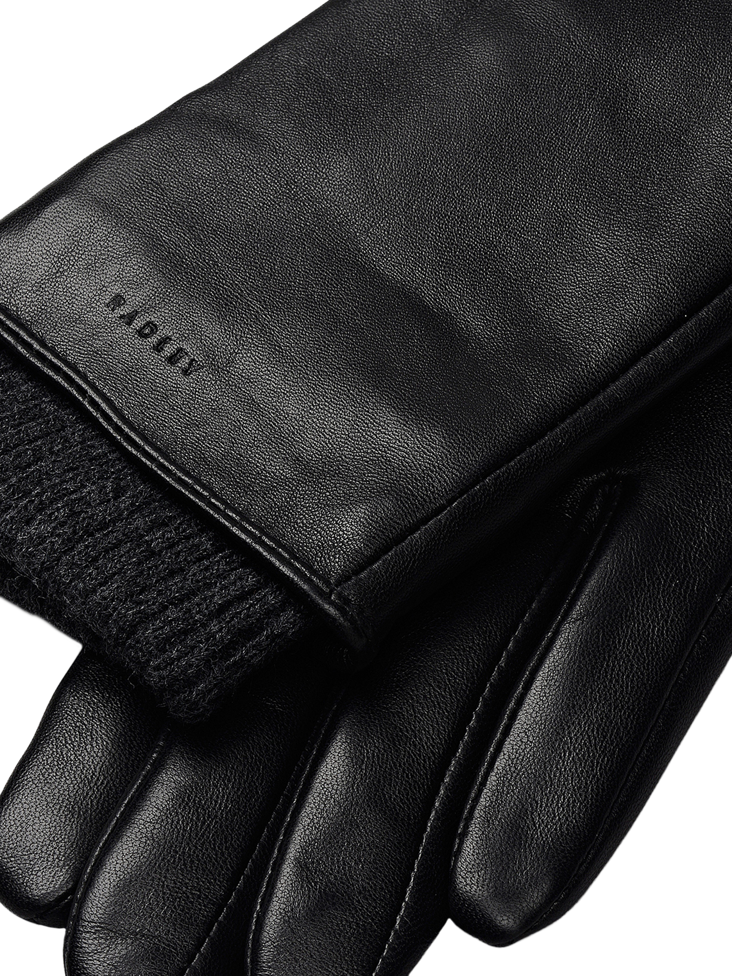 Product image 3 of 3, which shows Radley Finlay Street Leather Gloves, Black, L