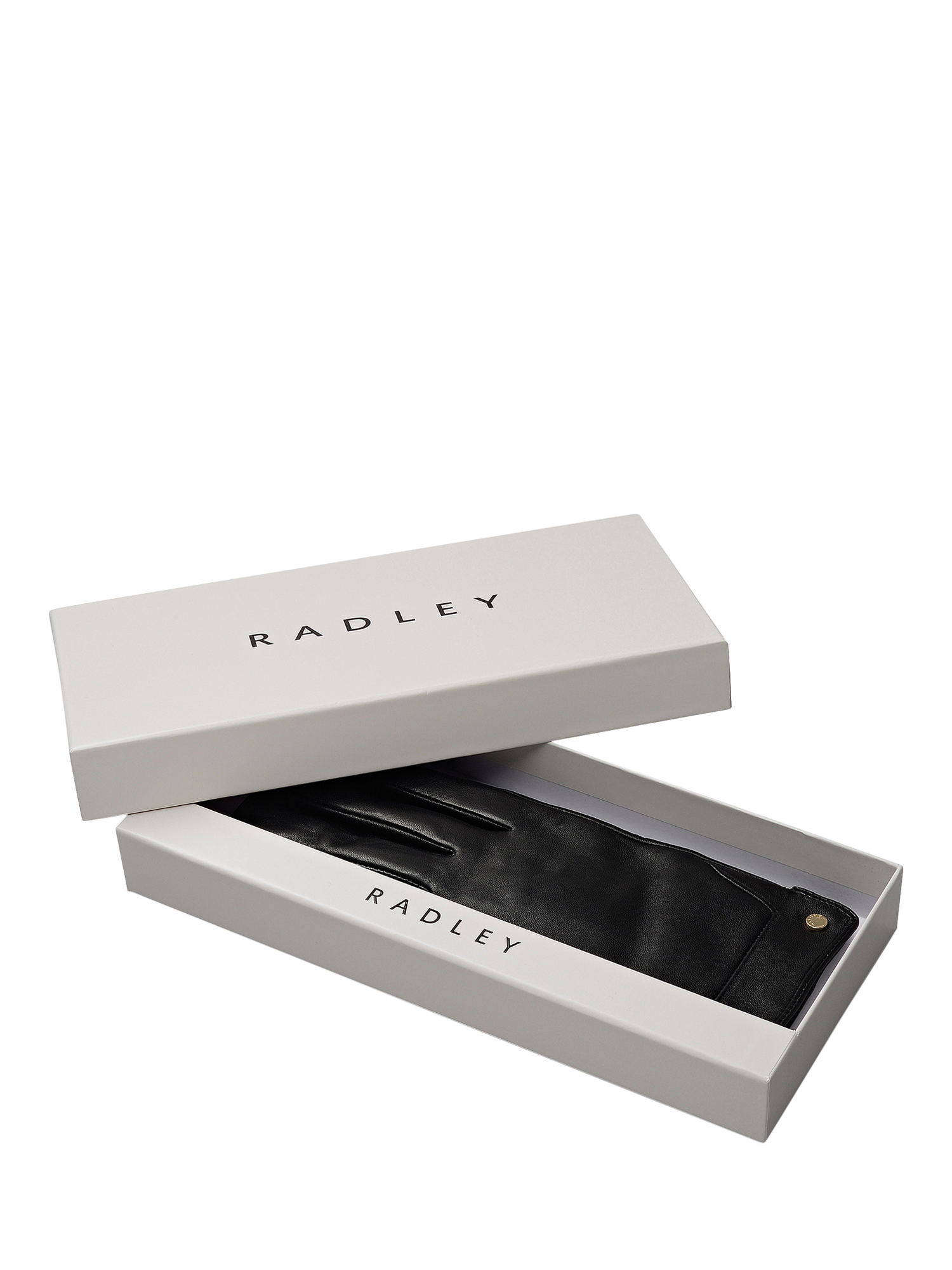 Product image 2 of 11, which shows Radley Glovers Lane Leather Gloves, Black, L