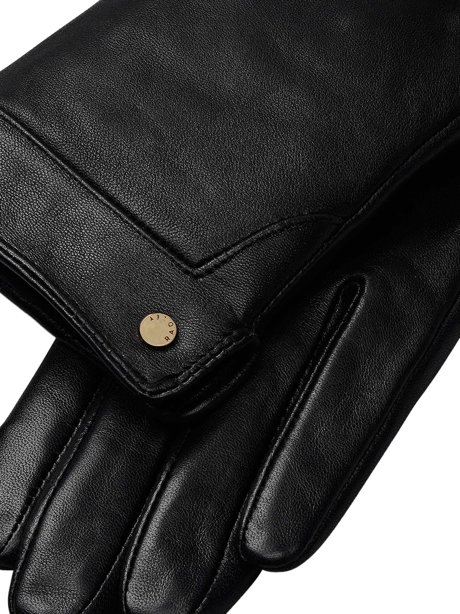 Product image 3 of 11, which shows Radley Glovers Lane Leather Gloves, Black, L