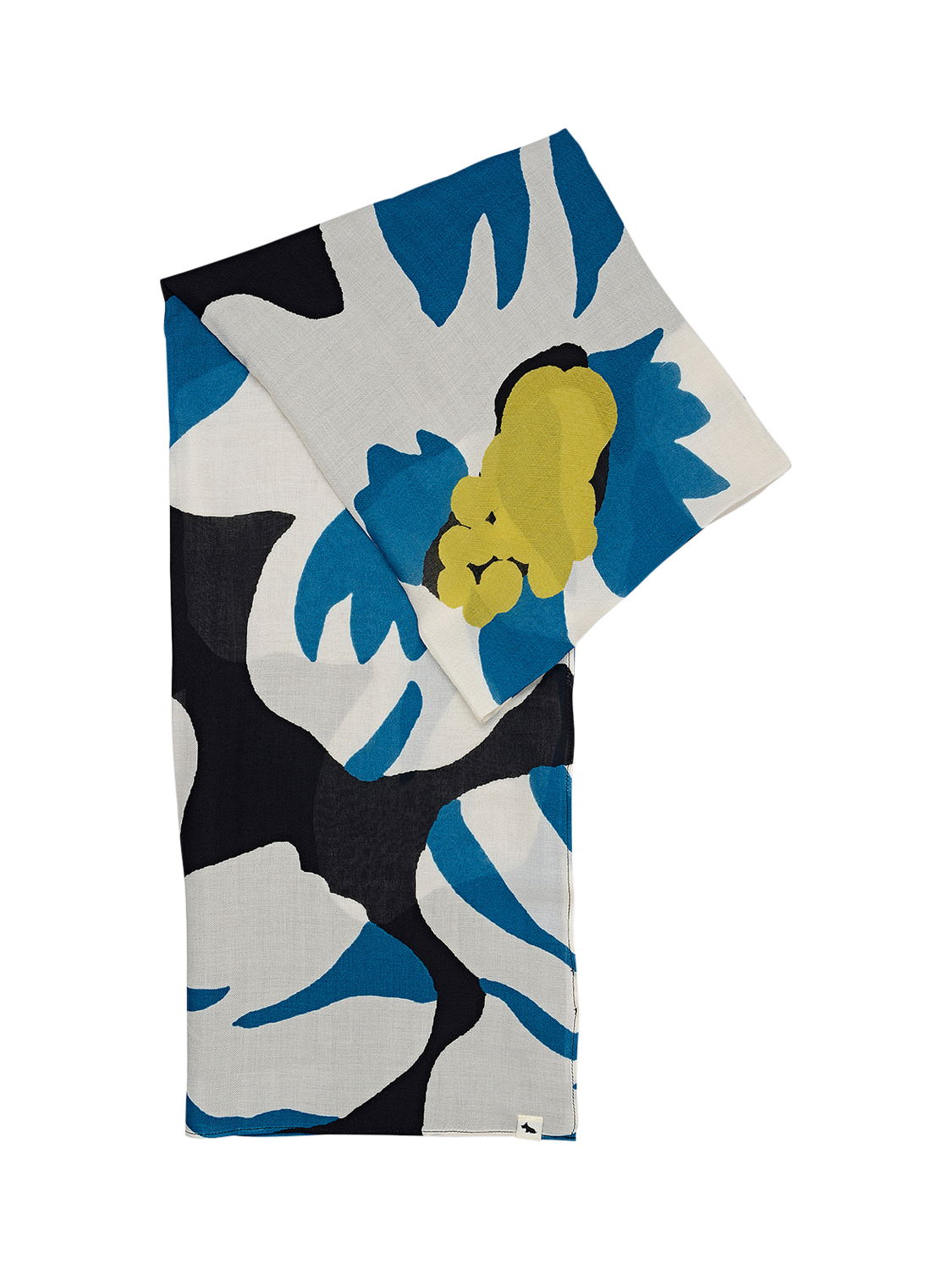 Product image 1 of 2, which shows Radley Floral Print Scarf, Charcoal, One Size