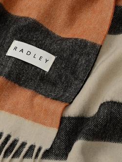 Radley Reversible Striped Poncho - view 2, Snow