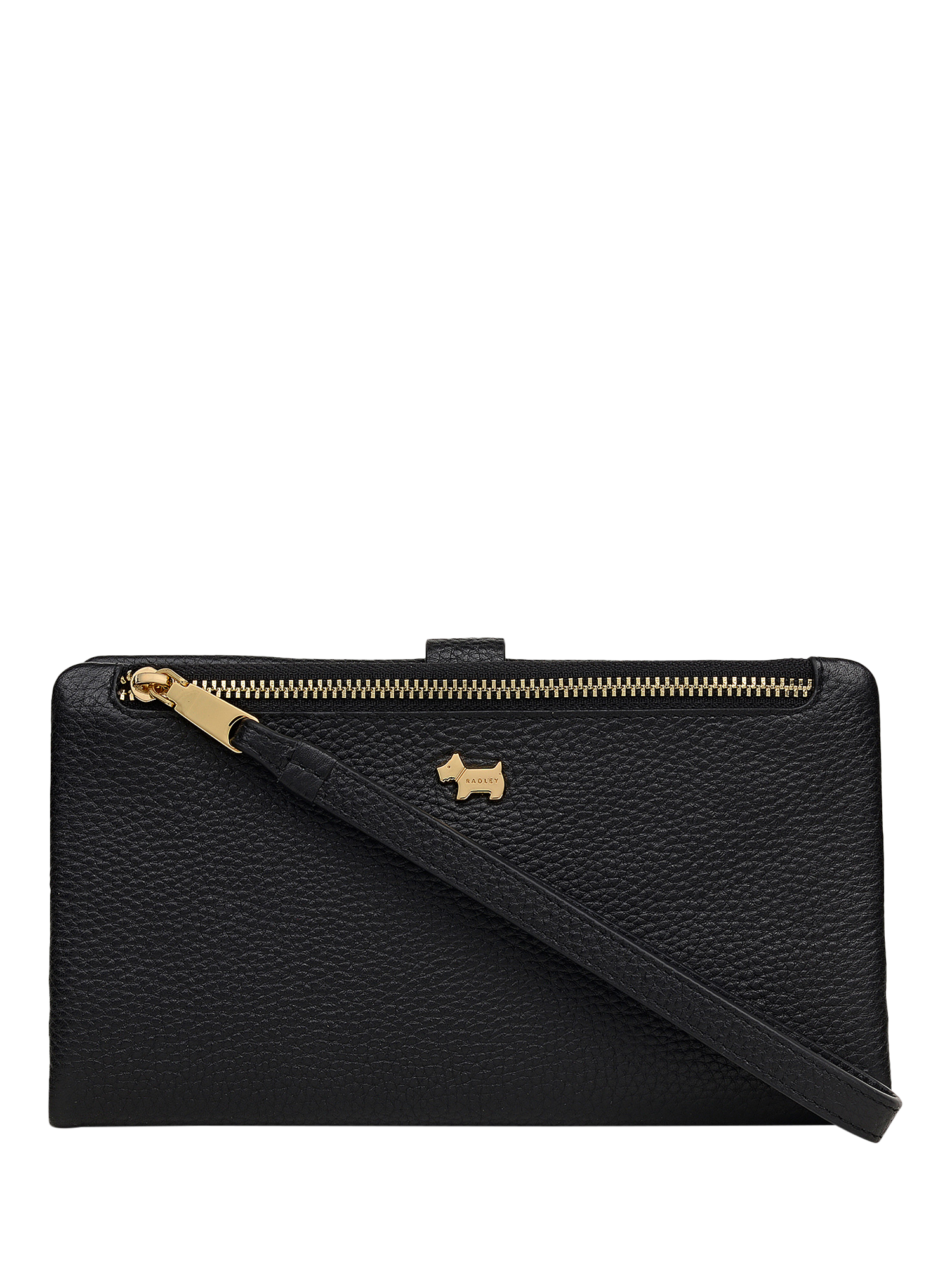 Product image 1 of 3, which shows Radley Pickwick Leather Wrist Purse, Black