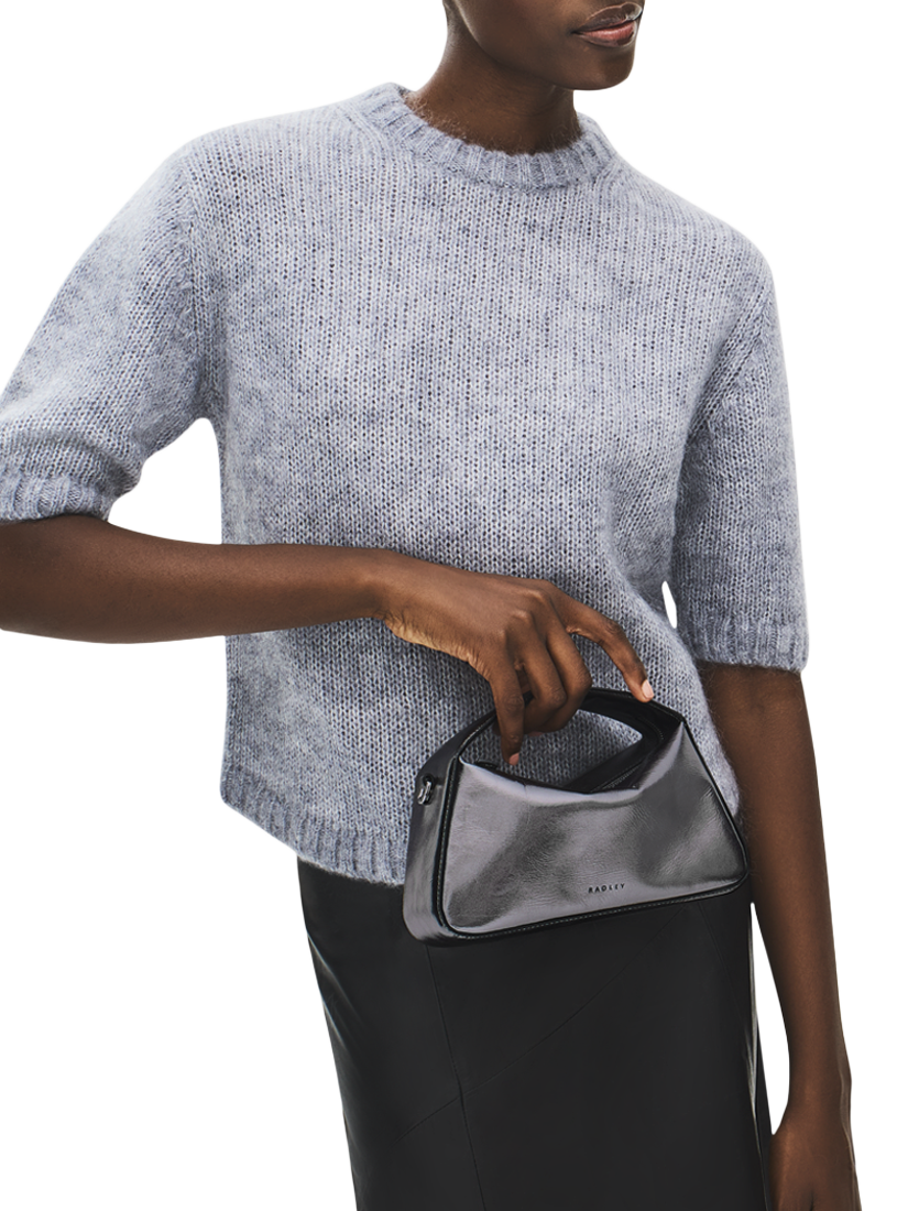 Product image 6 of 7, which shows Radley De Beauvoir Small Ziptop Grab Bag, Silver, One Size