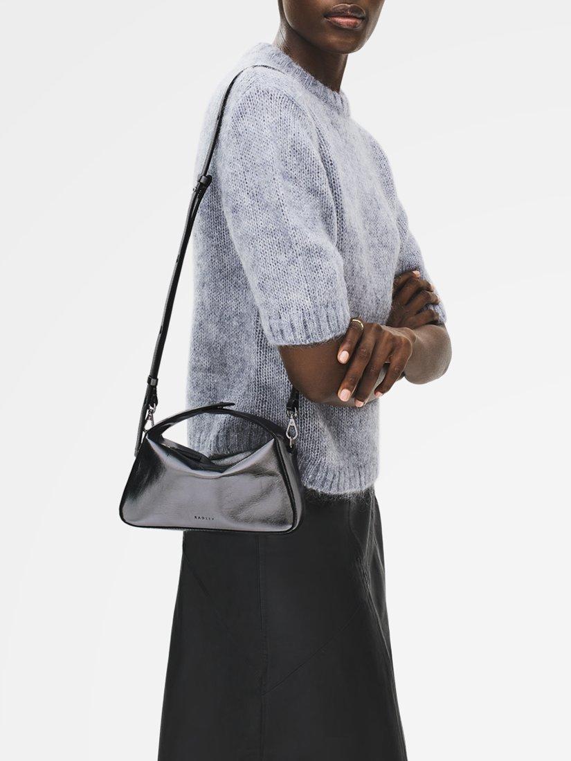 Product image 7 of 7, which shows Radley De Beauvoir Small Ziptop Grab Bag, Silver, One Size