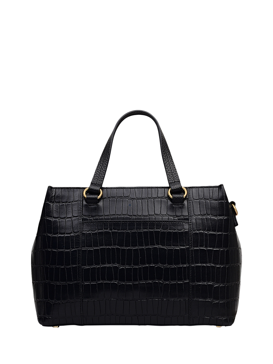 Product image 2 of 6, which shows Radley Eltham Mews Croc Leather Grab Bag, Black