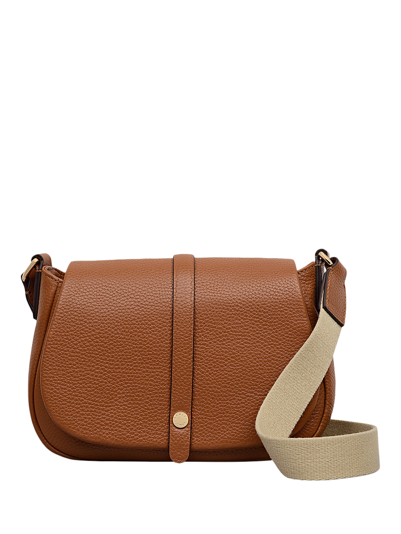 Product image 1 of 5, which shows Radley Lulworth Road Leather Saddle Bag, Indus Tan