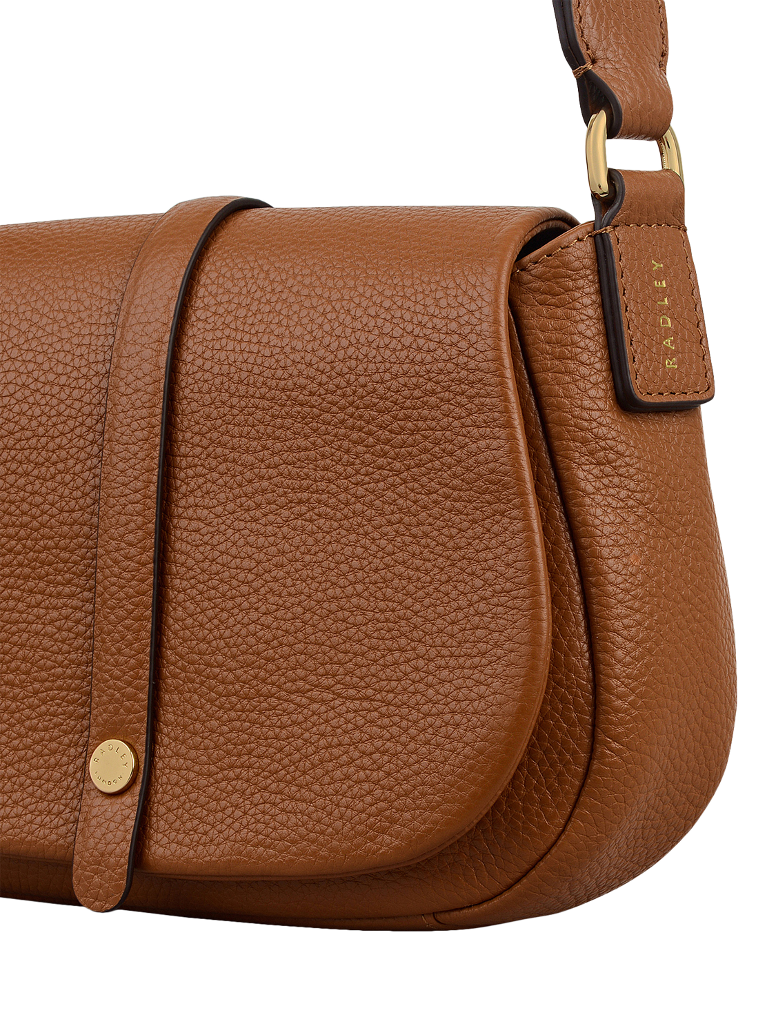 Product image 4 of 5, which shows Radley Lulworth Road Leather Saddle Bag, Indus Tan