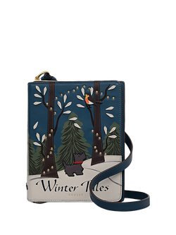 Radley Book Street Winter Tales Small Flap Over Crossbody Bag, Teal