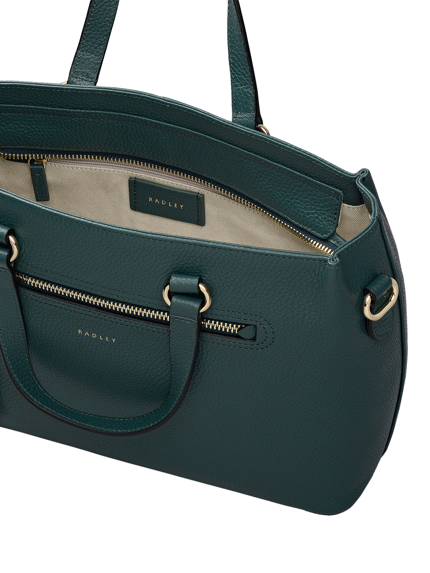 Product image 3 of 6, which shows Radley Pickwick Leather Grab Bag, Cedar