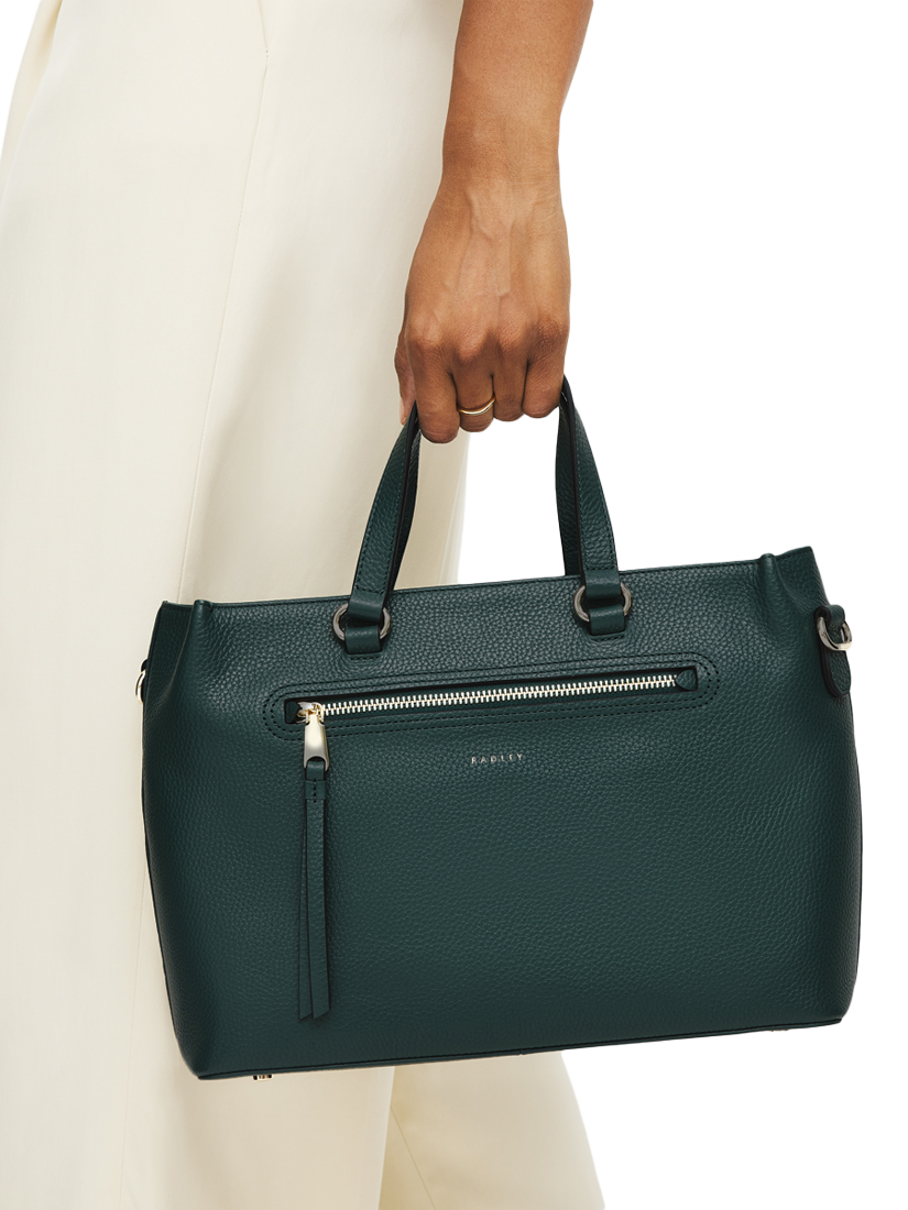 Product image 6 of 6, which shows Radley Pickwick Leather Grab Bag, Cedar