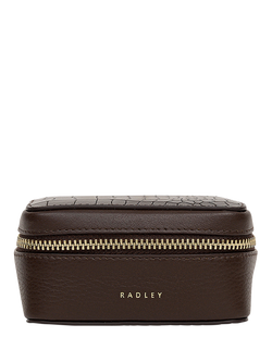 Radley Commute Street Faux Croc Small Zip Jewellery Pouch, Dark Oak