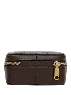 Radley Commute Street Faux Croc Small Zip Jewellery Pouch - view 2, Dark Oak