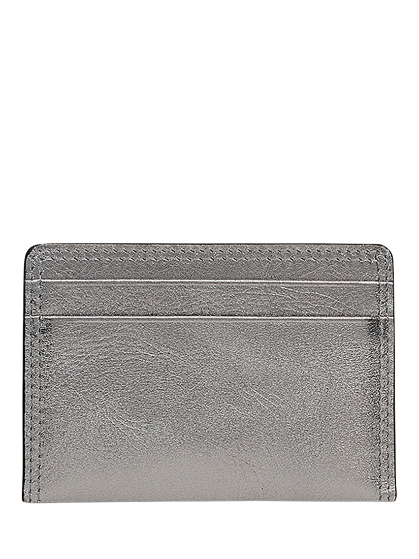 Product image 2 of 3, which shows Radley Coin Street Metallic Small Card Holder , Silver, Silver