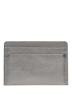 Radley Coin Street Metallic Small Card Holder - view 2, Silver