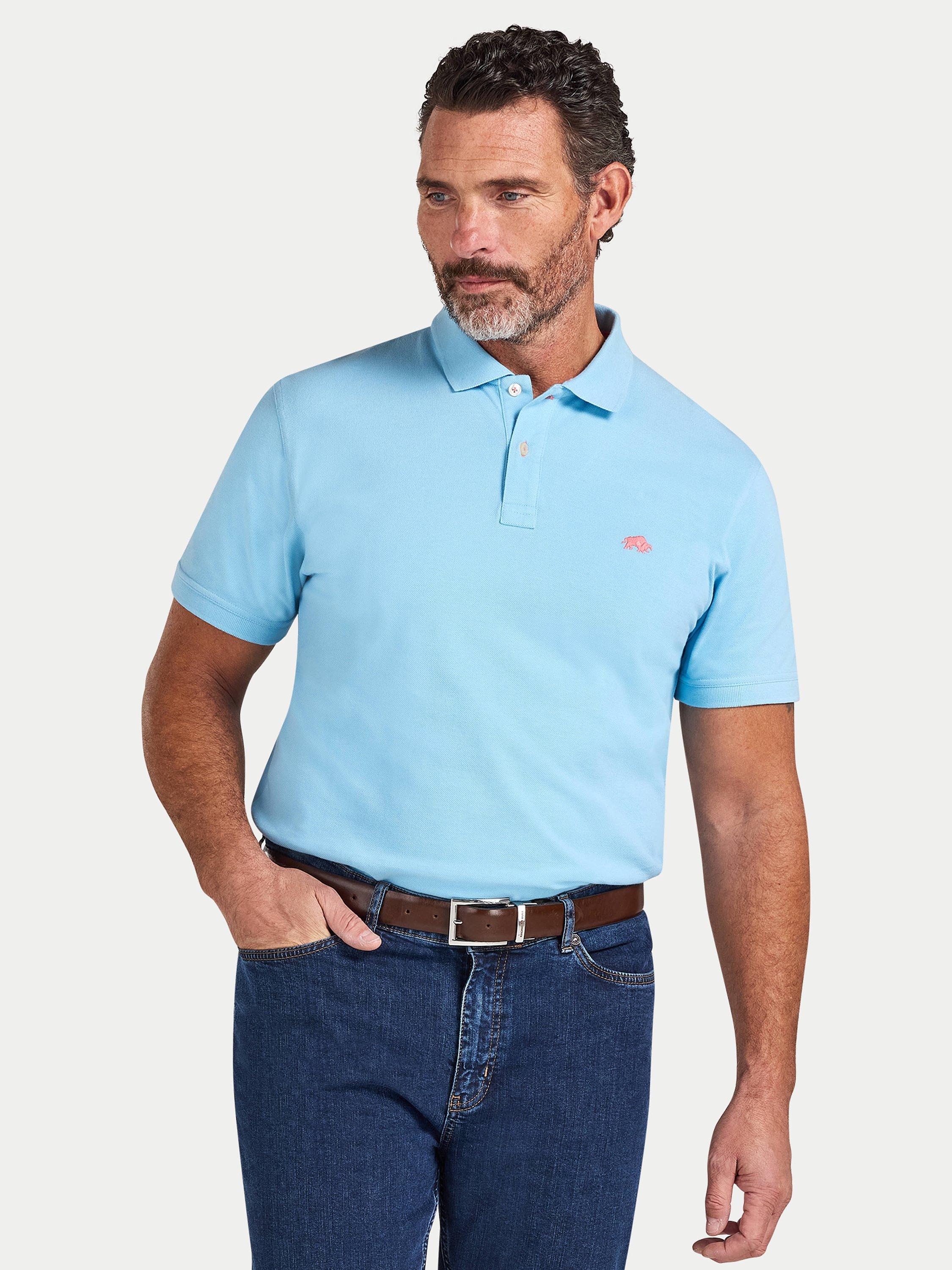 Product image 4 of 6, which shows Raging Bull Classic Polo Shirt, Sky Blue, S