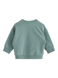 Lindex Kids' Cotton Textured Dino Sweatshirt, Dusty Aqua