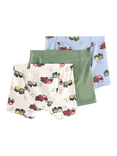 Lindex Kids' Cotton Boxer Shorts, Pack of 3, White/Multi
