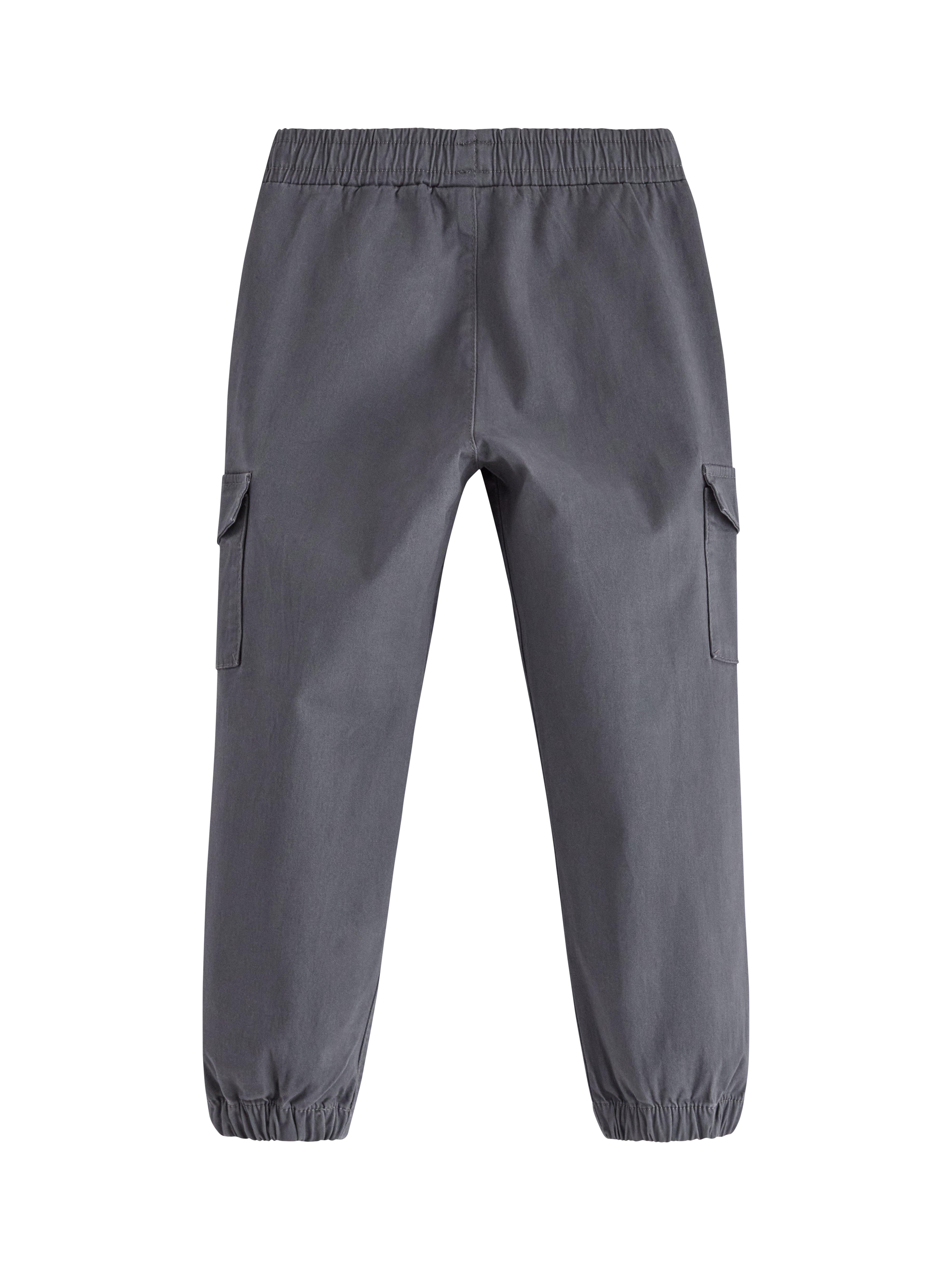 Product image 2 of 3, which shows Lindex Kids' Cotton Elasticated Cargo Pockets, Dark Grey, 6-7 years