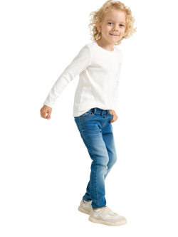 Lindex Kids' Regular Slim Leg Jeans, Blue, Blue