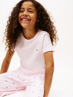 Tommy Hilfiger Kids' Cotton Short Sleeve T-Shirt, Pack of 2 - view 2, Desert Sky/Light Pink