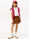 Tommy Hilfiger Kids' Rhinestone Flag T-Shirt, Ivory Silk