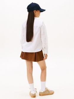 Tommy Hilfiger Kids' Cotton Long Sleeved Ruffle Shirt, White - view 2, White