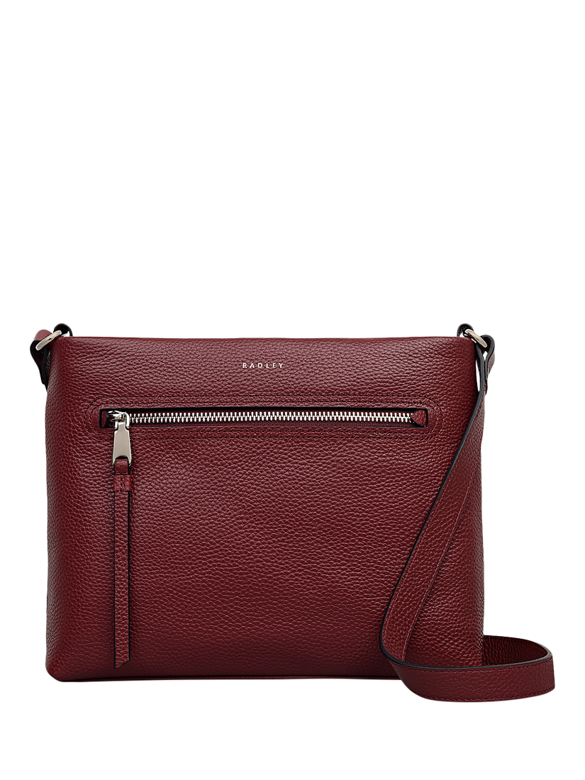 Product image 1 of 5, which shows Radley Pickwick Leather Crossbody Bag, Merlot