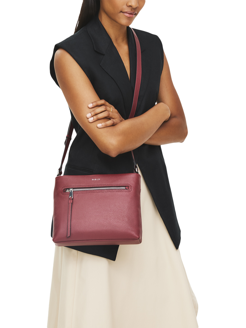 Product image 5 of 5, which shows Radley Pickwick Leather Crossbody Bag, Merlot