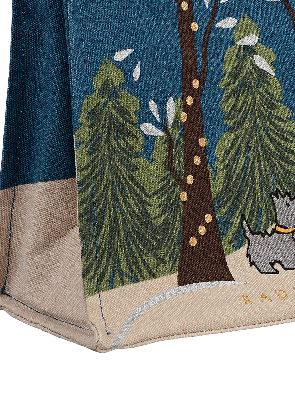 Product image 4 of 4, which shows Radley Winter Tales Canvas Grab Bag, Teal/Multi