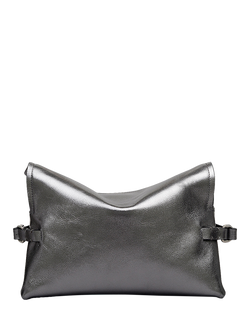 Radley Fleet Street Metallic Leather Clutch Bag - view 2, Silver