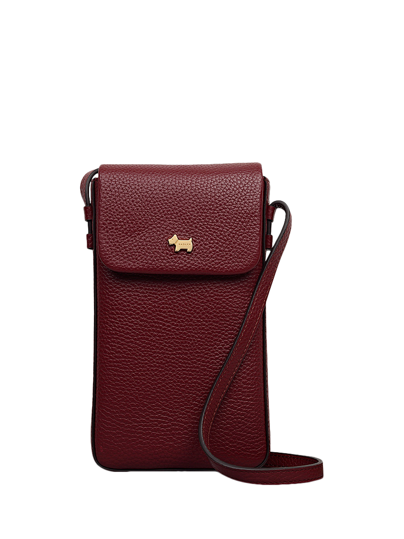 Radley Pickwick Leather Phone Wristlet, Merlot