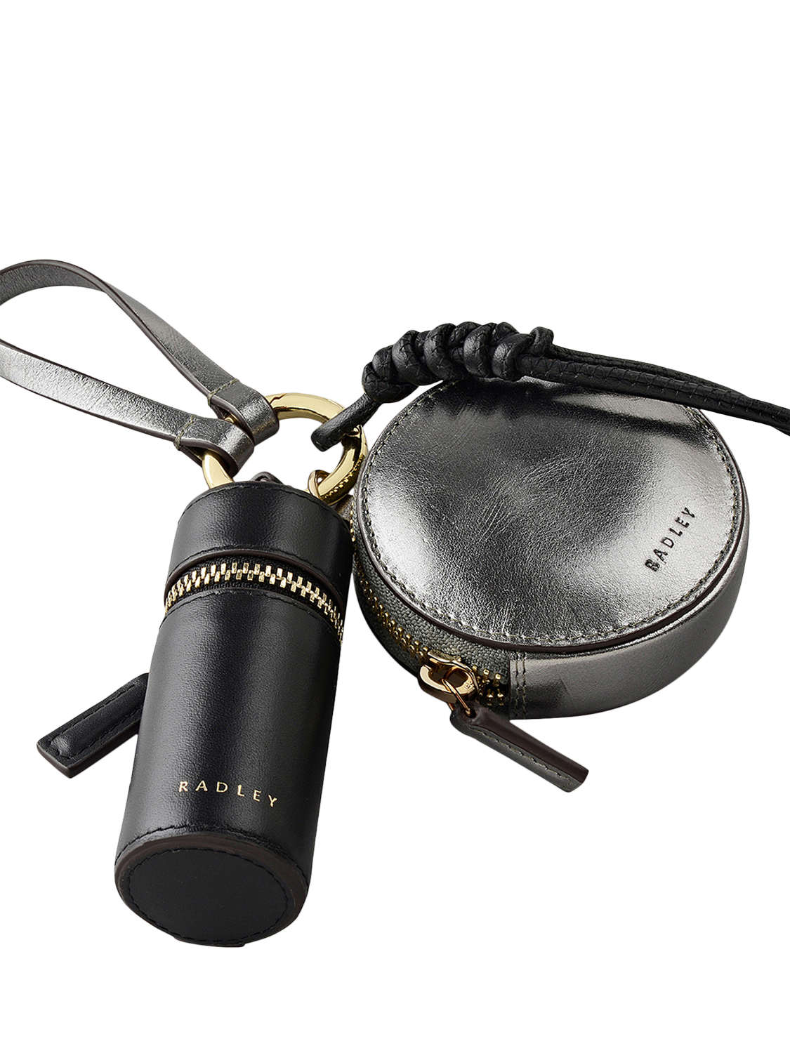 Product image 3 of 3, which shows Radley Nicholas Road Pouch Keyring, Silver/Multi