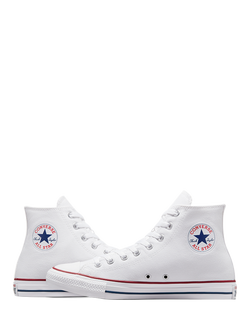 Converse Chuck Taylor All Star Canvas Hi-Top Trainers, Optical White - view 2, Optical White