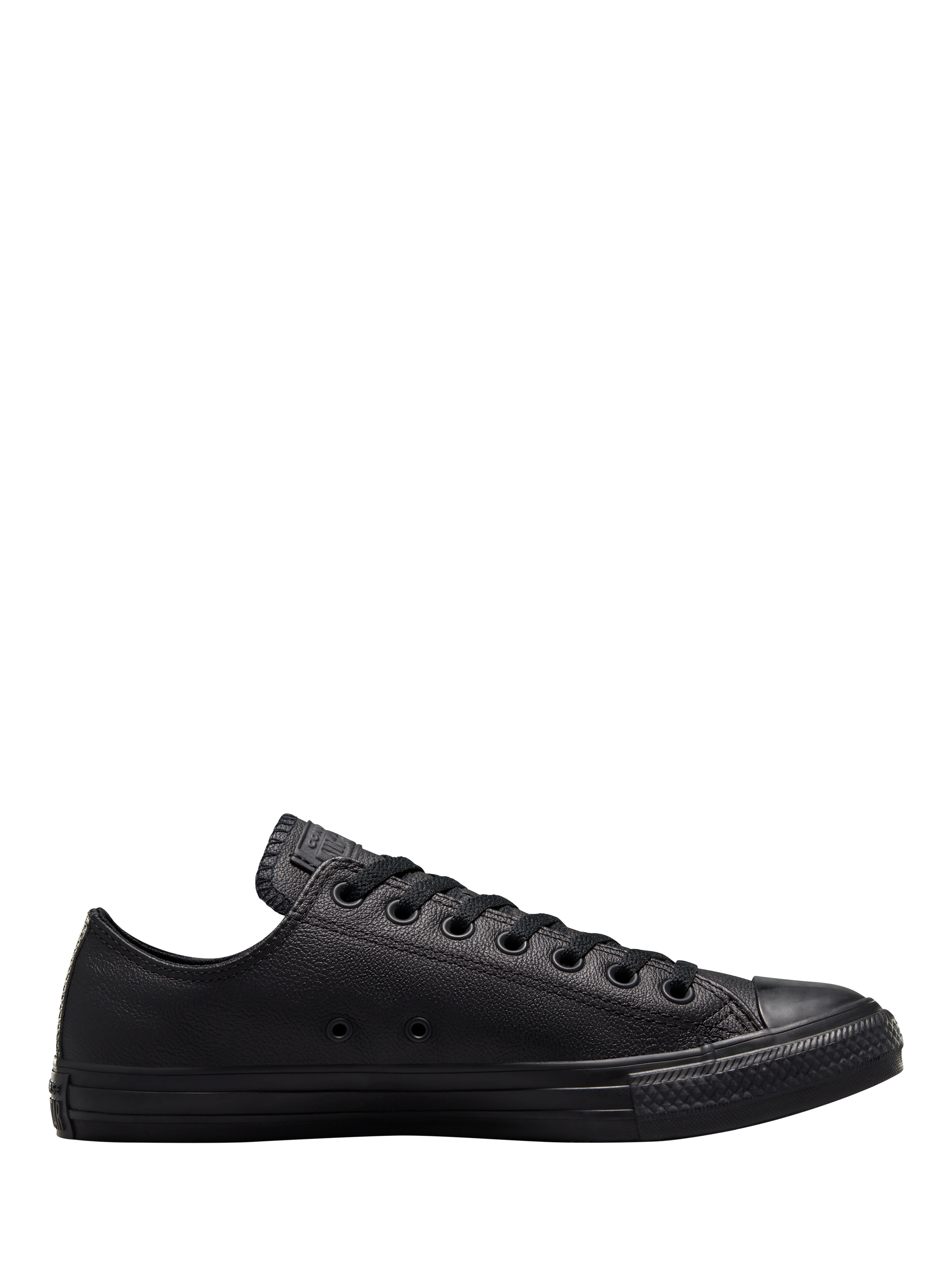 Product image 1 of 4, which shows Converse Chuck Taylor All Star Leather Trainers, Black Mono, 4