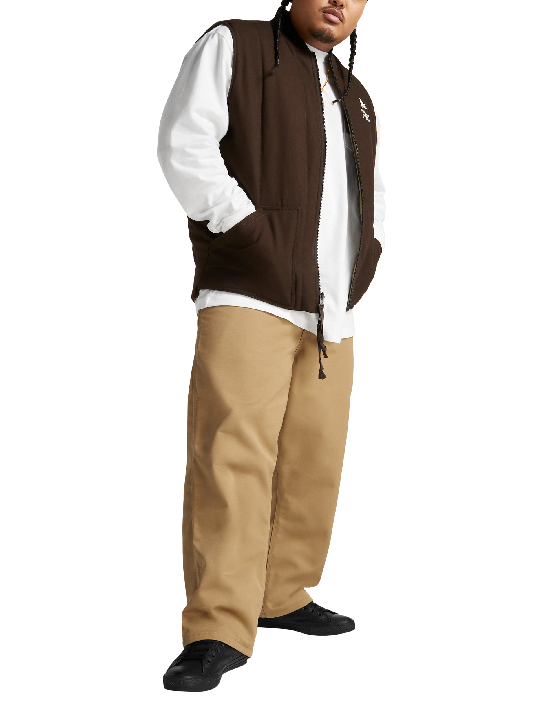 Product image 4 of 4, which shows Converse Chuck Taylor All Star Leather Trainers, Black Mono, 4